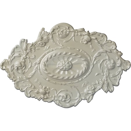 Strasbourg Ceiling Medallion, Hand-Painted Flash Blue, 30 1/2"W x 20"H x 1 1/2"P